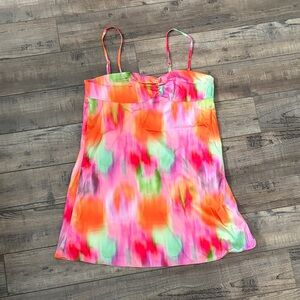 Vibrant Multicolor Spaghetti Strap Dress